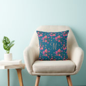 Blushing Petals Floral Throw Pillow クッション (椅子)