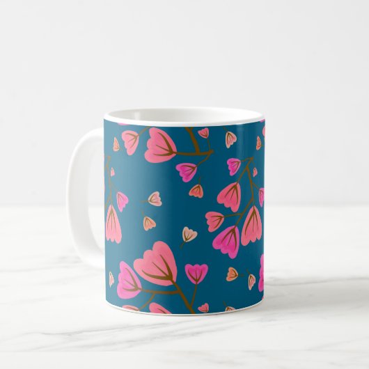 Blushing Petals Mug コーヒーマグカップ (正面左)