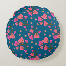 Blushing Petals Round Accent Pillow ラウンドクッション