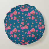 Blushing Petals Round Accent Pillow ラウンドクッション (裏面)
