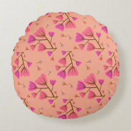 Blushing Petals Round Accent Pillow ラウンドクッション