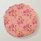 Blushing Petals Round Accent Pillow ラウンドクッション (裏面)