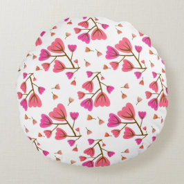 Blushing Petals Round Accent Pillow ラウンドクッション
