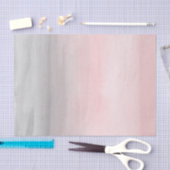 Blushing Pink Grey Modern Watercolor Ombre Chic 薄葉紙 (クラフト)