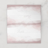 Blushing Pink Watercolor Table Number Seating プレイスカード (外部開封)