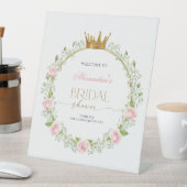 Blushing Romance: Pink Roses & Baby’s Breathe 台座サイン (インサイチュ)