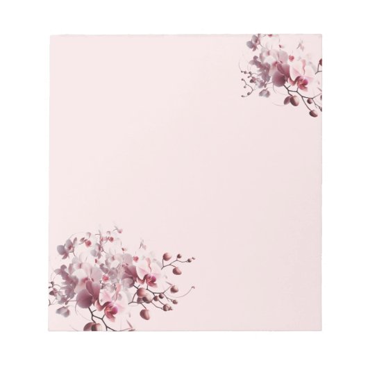 Blushing Tropical Orchids Notepad ノートパッド (正面)