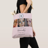 BlushPink Script 3 Photo Lashes トートバッグ (クローズアップ)