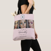 BlushPink Script 3 Photo Lashes トートバッグ (クローズアップ)