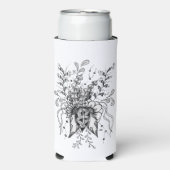Blüte Zen Artwork, Tusche Zeichnung -  スリム缶クーラー (Seltzer正面)