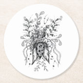 Blütenwirbel im Tangle-Rhythmus -  ラウンドペーパーコースター (正面)