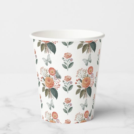 Blütenzauber mit Schmetterlingsflügeln 紙コップ (裏面)