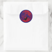 Blutmond Rabe blood moon raven ラウンドシール (バッグ)