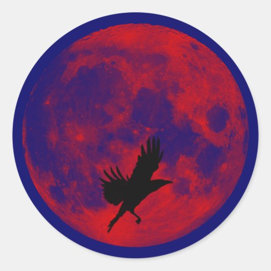 Blutmond Rabe blood moon raven ラウンドシール (正面)