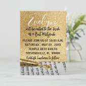 BMこうもりまたはバー(ユダヤ教の)バル・ミツバートエレガントラヤド招待状 招待状 (スタンド正面)