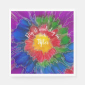 BMこうもりまたはバー(ユダヤ教の)バル・ミツバーナプキンインカラフルクス スタンダードランチョンナプキン (正面)