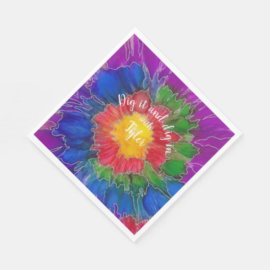 BMこうもりまたはバー(ユダヤ教の)バル・ミツバーナプキンインカラフルクス スタンダードランチョンナプキン (角)