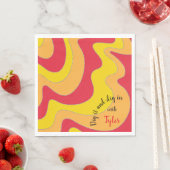 BMこうもりまたはバー（ユダヤ教の）バル・ミツバーナプキンウェーブ スタンダードランチョンナプキン (インサイチュ)