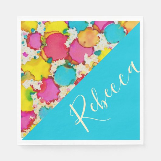 BMこうもりまたはバー（ユダヤ教の）バル・ミツバーナプキンス紙吹雪 スタンダードランチョンナプキン (正面)