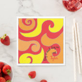 BMこうもりまたはバー(ユダヤ教の)バル・ミツバーナプキン渦巻き スタンダードランチョンナプキン (インサイチュ)