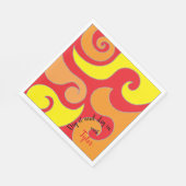 BMこうもりまたはバー(ユダヤ教の)バル・ミツバーナプキン渦巻き スタンダードランチョンナプキン (角)