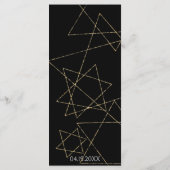 BMこうもりまたはバー(ユダヤ教の)バル・ミツバー金ゴールドスターズ メニュー (裏面)