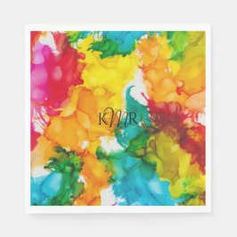 BMこうもりまたはバー（ユダヤ教の）バル・ミツバーAスプラッシュ・オブ・カラー・ナプキン スタンダードランチョンナプキン