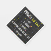 BMこうもりバー（ユダヤ教の）バル・ミツバーゲームオン スタンダードランチョンナプキン (角)