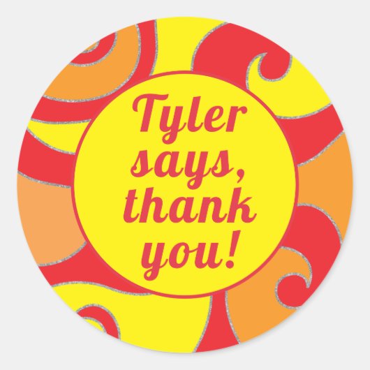 BMこうもりバー（ユダヤ教の）バル・ミツバーシールラウンドスワカラフルール ラウンドシール (正面)