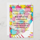 BMこうもりバー(ユダヤ教の)バル・ミツバー紙吹雪タリット招待状 招待状 (正面)