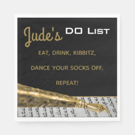 BMこうもりバー（ユダヤ教の）バル・ミツバー金ゴールドヤドナプキンス スタンダードランチョンナプキン