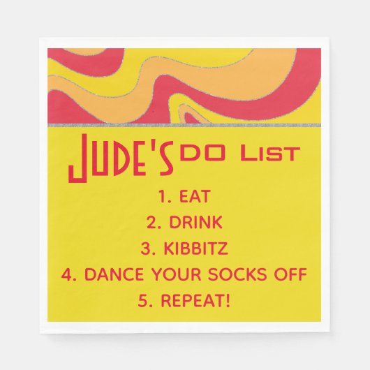 BMこうもりバー(ユダヤ教の)バル・ミツバー銀色ウェーブナプキンス スタンダードランチョンナプキン (正面)