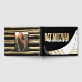 BMバルミツワーエレガント金ゴールドゲストブック ゲストブック (全面)