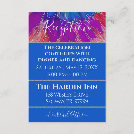 BMバルミツワーバー(ユダヤ教の)バル・ミツバーエレガント絞り染め エンクロージャーカード (正面)