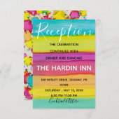 BMバルミツワーバー（ユダヤ教の）バル・ミツバーカラフル披露宴カード エンクロージャーカード (正面/裏面)