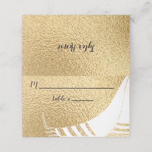 BMバーとバルミツワーエレガント座席表 プレイスカード (外部開封)