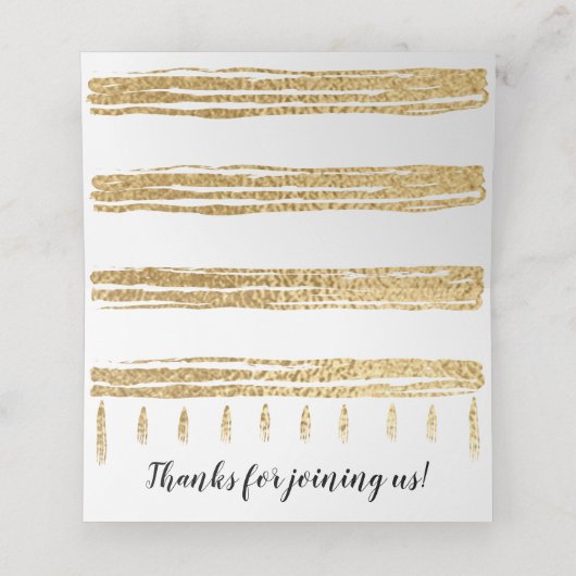 BMバーとバルミツワーエレガント座席表 プレイスカード (内部開封)