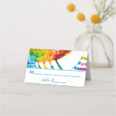 BMバーとバルミツワーカラフルタリット座席表 プレイスカード (正面)