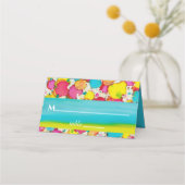 BMバーとバルミツワーカラフル座席表 プレイスカード (正面)