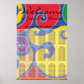 BMバーとバルミツワーカラフル旋回の座席表 ポスター (正面)