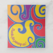 BMバーとバルミツワーカラフル旋回座席表 プレイスカード (内部開封)