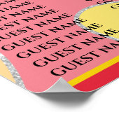 BMバーとバルミツワーグリッタリー旋回座席表 ポスター (角)