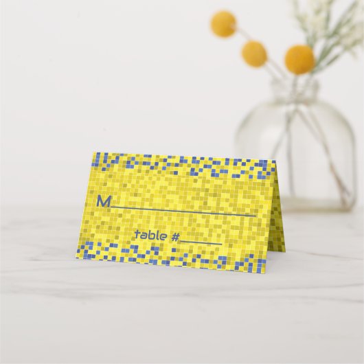 BMバーとバルミツワーゲームオン座席表 プレイスカード (正面)