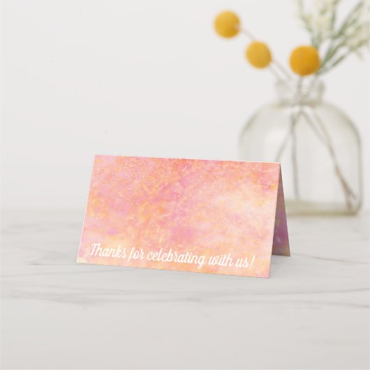 BMバーとバルミツワーシンプルで微妙な座席表 プレイスカード (裏面)