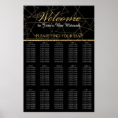 BMバーとバルミツワー金ゴールド星座図 ポスター (正面)