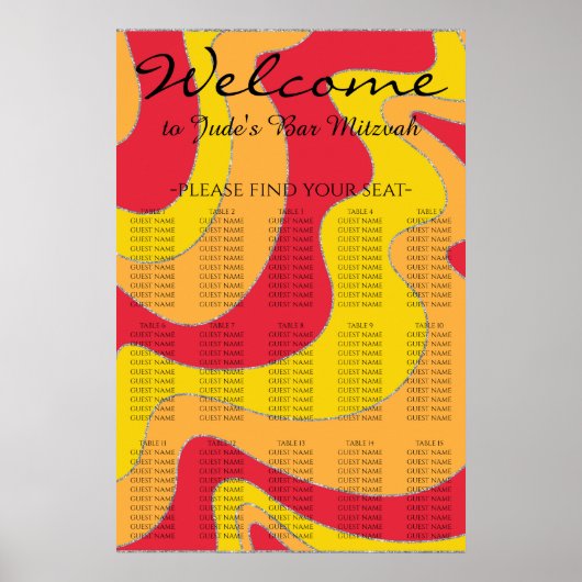 BMバーとバルミツワー銀波座図 ポスター (正面)