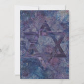 BMバーまたはバルミツワーウォールデコ 招待状 (裏面)