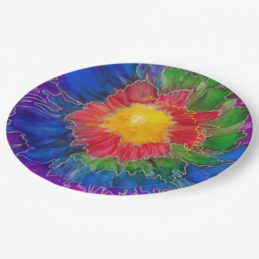 BMバーまたはバルミツワーカラフル紙プレート ペーパープレート (アングル)