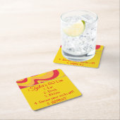 BMバーまたはバルミツワーグリッター旋回 スクエアペーパーコースター (インサイチュ)