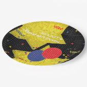 BMバーまたはバルミツワーゲームオン2 ペーパープレート (アングル)